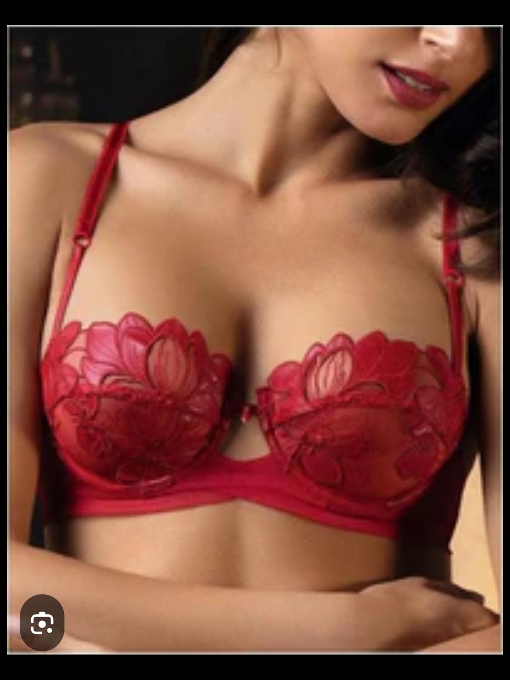 2 Victoria's Secret 1 Red & 1 Pink Floral Lace Underwire Bra